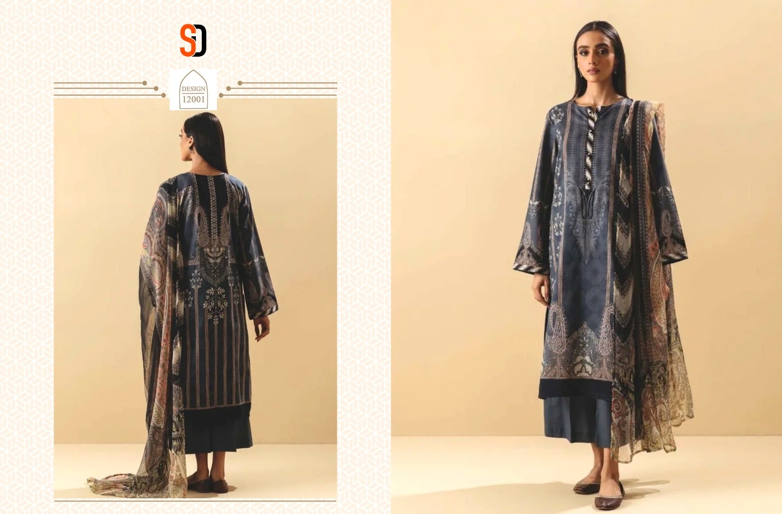 Shraddha Vintage Vol 12 Pakistani Salwar Suits And Chiffon Dupatta Set